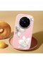 Vivo X200 Pro Compatible Case Camera Protector Pink Silicone Couple Phone Case with Floral Pattern - 2
