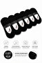 Zrk-Çrp Cotton Black Men's Ballerina Socks 12-Pack Black