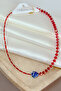 Faceted Cut Bead Necklace - Cylinder Detailed with Murano Fish Figure - 4
