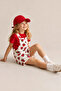 My Little One's Strawberry Printed Salopet Girl's Set - Red - 2