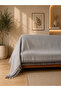 180X300 Sofa Cover with Tassels Covering the Arms - 2