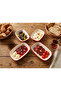 Tabak Kayık Rectangular Presentation & Breakfast Snack Set 4 Pieces 14 cm Strawberry - 2
