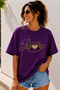 Love Text Printed Crew Neck Casual Unisex Oversize T-Shirt - Heart Themed Cotton T-Shirt