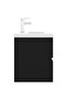 Sink Cabinet with Built-in Basin Black Engineered Wood - 4