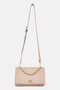 Women Brand Logo Cross Body Bag, Beige