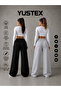 2-Piece Women's Oversize (Black and Gray) Loose-Leg 2-Piece Track Suit Is Available. - 2