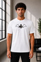 Unisex Oversize Embroidered Batman Design 100% Cotton T-Shirt
