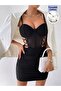 Tulle Eyelet Trim Mini Dress - 2