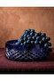 Crystal Cut Handcrafted Blue Glass Bowl Tableware Presentation Bowl