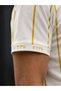 Lion Logo Polo Collar Men's T-Shirt & Jersey White Yellow - 4