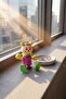Nostalgic Wooden Girl Figure Bouncy Keychain - 5