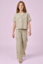 Embroidered Shirt with Revere Collar and Short Sleeves - 2
