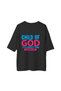 Men's Oversize T-Shirt Child of Faith Royal Theme Printed Spirit Message Casual Comfortable Fit Modern - 2