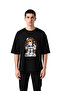 Men's Oversize Astronaut Cat Printed T-Shirt 100% Cotton Relaxed Fit Graphic Pattern Daily Wear Modern