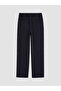 Navy Blue Relax Fit Gabardine Men's Pleated Trousers - 4