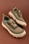 Men's Daily Comfortable Lightweight Rubber Laced Mesh Shoes Hd.261436 Khaki - 3