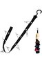 Two-piece hat rack with 8 clips, black - 2