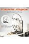 Kitchen storage rack, drainer, pot lid rack, double-layer gray - 4