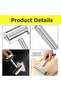 Mini stainless steel rolling pin, non-stick coating, suitable for pizza and cake, silver. - 5