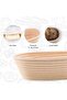 Oval fermentation basket with 3 cloth covers, for home sourdough, beige. - 3