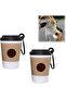 Two-piece dog poop bag organizer in coffee cup shape