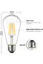 [6pcs] E27 4W screw-in LED filament bulb, warm white light (3000K) - 2