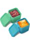 2 Pack Small Silicone Snack Containers with Lids, Leak Proof Salad Dressing Containers, Lunc