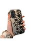 Samsung Galaxy A34 Compatible Elegant Black Lace Flower Pattern Case, High Quality Matte Phone Case - 2