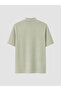 Vizyon New Season Green Polo Collar Combed Cotton Men's T-Shirt - 7