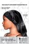 Satin Edge Pocket Bonnet, Black, One Size - 3