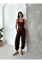 Women's Pleated Waist Elastic Cuff Harem Pants - 7