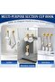 6 Hooks Hooks Towel Bathrooms Kitchens Steel Stainless Wall Windows Black 4-Piece Rack Suction Cup Reusable Vacuum Suction Cup Vacuum Hooks Suitable - 2