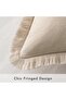 45 Two-piece decorative linen tassel throw pillowcase comfortable bohemian farmhouse style tassels soft touch suitable sofas beds living room décor - 3