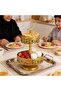 زينة رمضان، صينية رمضان، حامل كيك رمضاني بطبقتين، حامل للكب كيك والحلويات والفواكه - 6