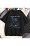Mi̇ngalondon Karma Is a Cat Printed Black Unisex Oversize T-Shirt - 2