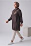 Plus Size Stone and Embroidery Printed Linen Tunic - 2
