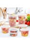 Containers with Lids 48 Sets- Soup Containers with Lids 8oz, 16oz, 32oz - Plastic Containers with Li - 2