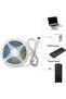 شريط إضاءة LED بتقنية COB يعمل بـ USB 5 فولت، 9.84 قدم/3 متر، أحمر، 320 مصباح LED لكل متر، عرض 8 مم، غير مقاوم للماء IP20، كابل USB بطول 1 متر، مرن - 6