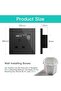 Single Switched Wall Socket 1 Gang Black with USB C & USB A Charging ports, Wall Switch Power - 7