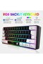 مجموعة كيبورد وماوس العاب سلكية 60%، ماوس العاب RGB مريح وخفيف الوزن بمستشعر بصري 8000 نقطة لكل بوصة - 3