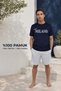Men's Two-Piece Set 100% Cotton, Summer, Gym, Athlete, Football, Fitness, Jogging, Home Wear Anti-Sweat - 2
