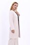 Zero Collar Plain Long Jacket-Beige - 6