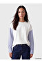 Lcw Everyday White Soft Touch Oversize Women's Sweatshirt Tunic