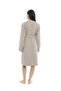 Athena Kimono Women's Bathrobe - Beige Jacquard Border, 100% Cotton - 4