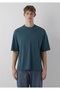 0613113-90366 Crew Neck Green Basic T-Shirt - 3
