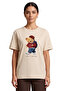 Women's Beige Teddy Bear Printed T-Shirt Life Is a Journey Comfortable Fit 100% Cotton