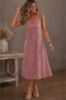 Women's Strappy V-Neck Sequined Midi Dress - 2