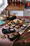 6 Pieces of Unbreakable Melamine Sauce Bowl and Jam Bowl with Handles 62 ml - Black - 2