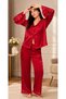 Lace-Embellished Stylish Model Satin Pajama Set with Dowery Box - Sweet Night
