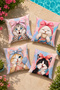 Fancy Cats Patterned 4-Piece Throw Pillow Cover Set - 2